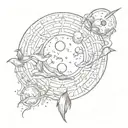 full moons tattoo design idea