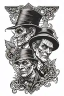 Dr. Jekyll and Mr. Hyde split same tattoo design idea
