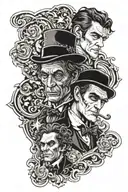Dr. Jekyll and Mr. Hyde split same tattoo design idea