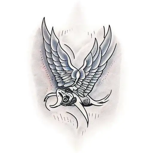 shoulder wings tattoo design idea