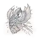 shoulder wings tattoo design idea