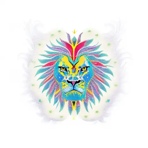 Phoenix lion  tattoo design idea