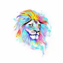 Phoenix lion  tattoo design idea
