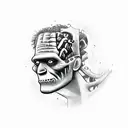 Frankenstein tattoo design idea