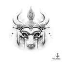 símbolo viking, asa celestial, corvos e constelações  tattoo design idea