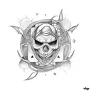 A tattoo design inspired by your favorite song lyrics intertwined with elements from your favorite video game tattoo design idea