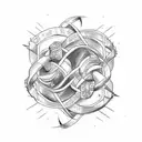 A tattoo design inspired by your favorite song lyrics intertwined with elements from your favorite video game tattoo design idea