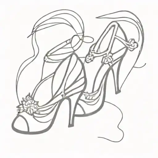 ballroom shoes tattoo design idea