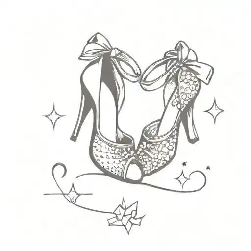 ballroom shoes with mirrorball   tattoo design idea