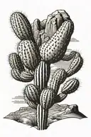 Sandia Mountains Albuquerque with cactus growing tattoo design idea