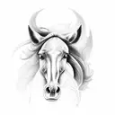 bucking horse tattoo design idea