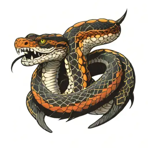 trust no one with snake tattoo design idea