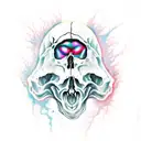 skull cry tattoo design idea