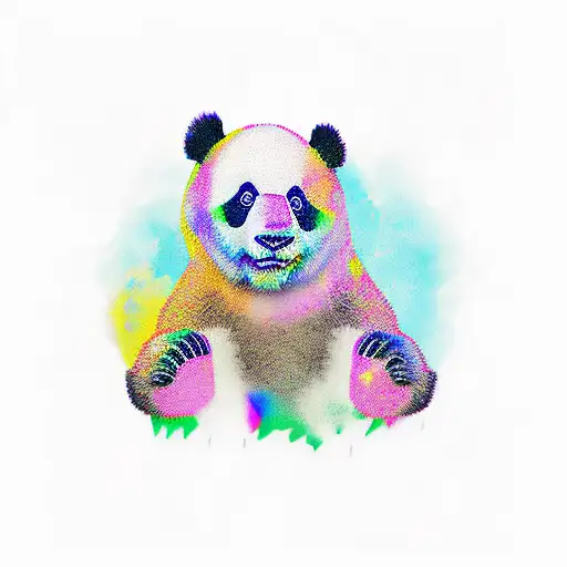 panda bear tattoo design idea