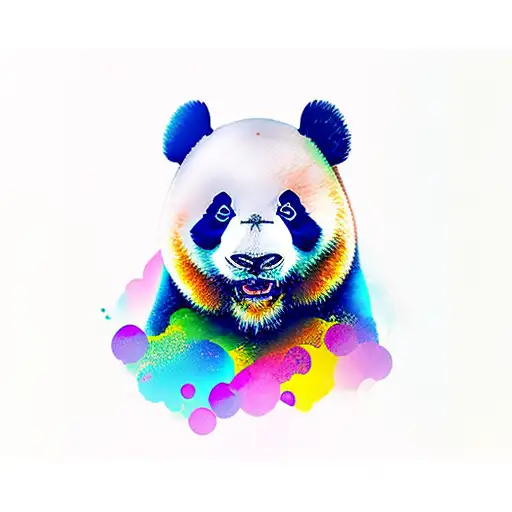 panda bear tattoo design idea