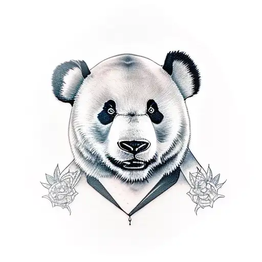 panda bear tattoo design idea