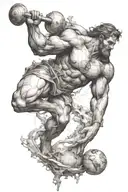 Atlas holding up the world tattoo design idea