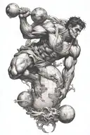 Atlas holding up the world tattoo design idea