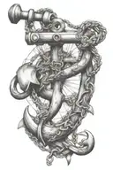 Anchor & chain tattoo design idea