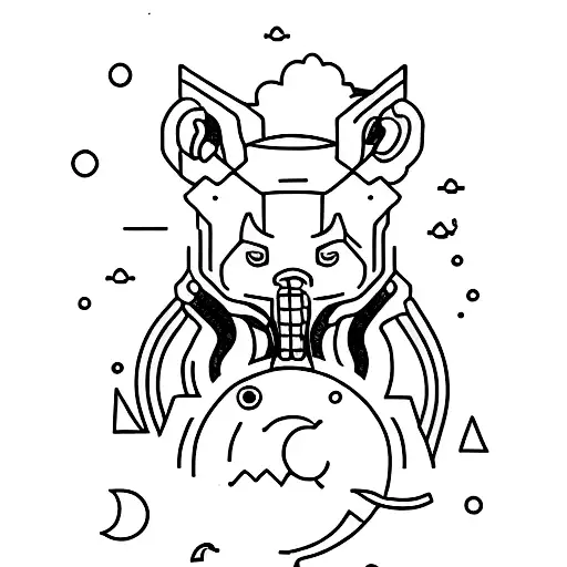 Design a minimalist tattoo that combines your love for food and predators tattoo design idea