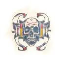 coffin tattoo design idea