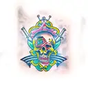 coffin tattoo design idea