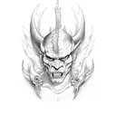 devil and angel tattoo design idea