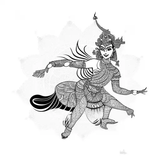 balinese dancer tattoo design idea