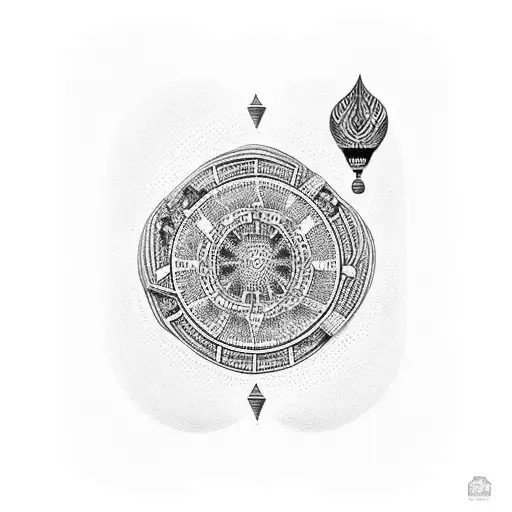 A deck of cards with each card representing a different country's landmark tattoo design idea