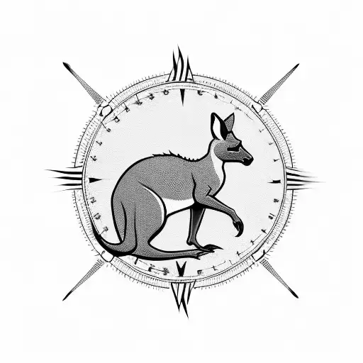 Premium Photo | Kangaroo head celtic symbol tribal tattoo design dark art  illustration isolated on white