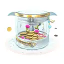 A treasure chest overflowing with golden coins and jewels, guarded by a cactus with a pirate hat and eyepatch tattoo design idea