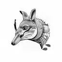 kangaroo and crocodile tattoo design idea