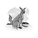 kangaroo walking on crocodile tattoo design idea