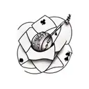 Cactus, spade, casino tattoo design idea