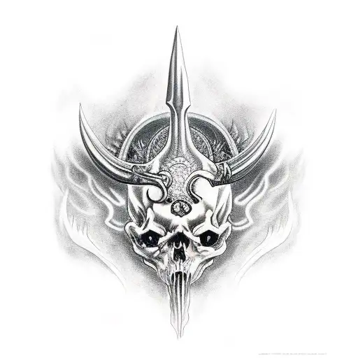 diablo y ángel  tattoo design idea