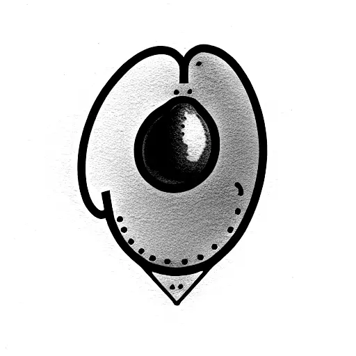 avocado on a ufo tattoo design idea