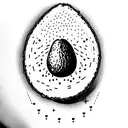 avocado on a ufo tattoo design idea