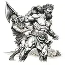 I want  david killing goliath   tattoo design idea