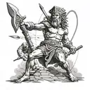 I want  david killing goliath   tattoo design idea