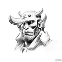hellboy tattoo design idea
