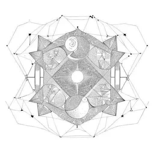 Constellation of Gemini Scorpio and libra tattoo design idea