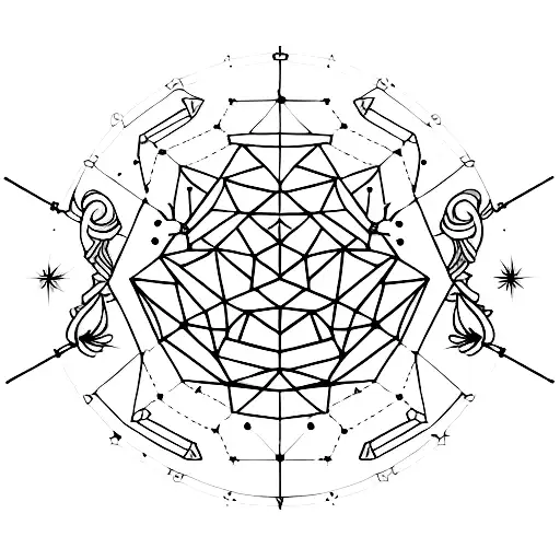 Constellation of Gemini Scorpio and libra tattoo design idea