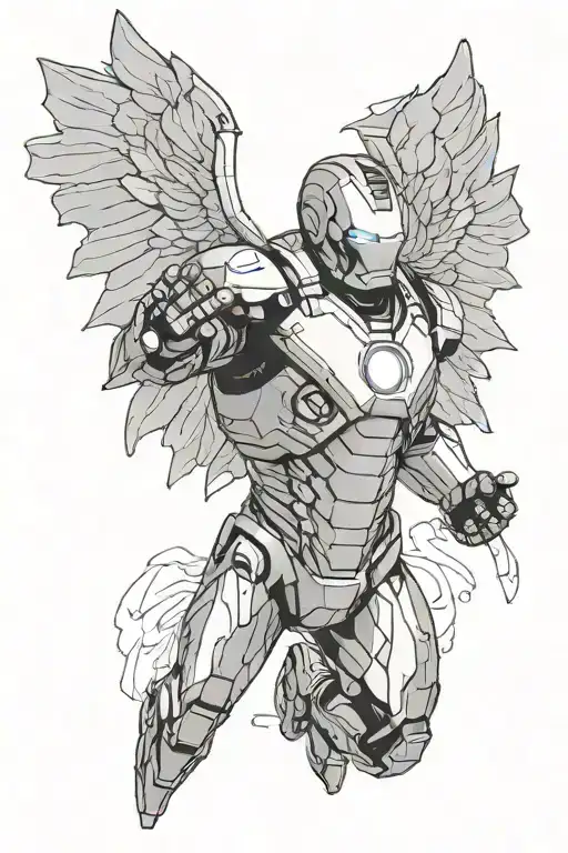 ironman wings tattoo design idea