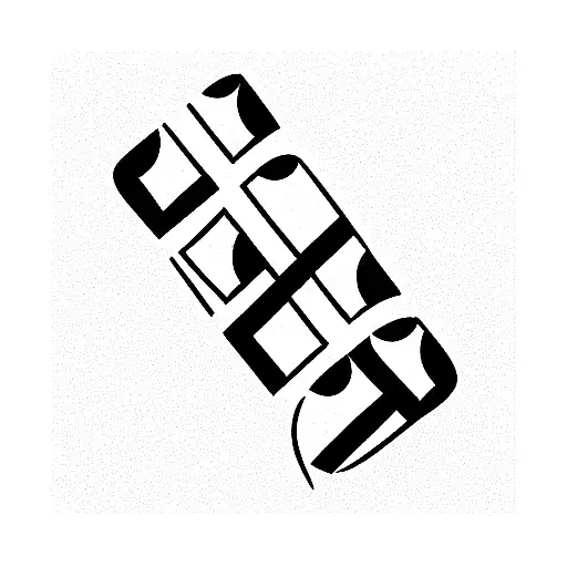 Piece of Domino tattoo design idea