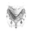 Fan tattoo design idea