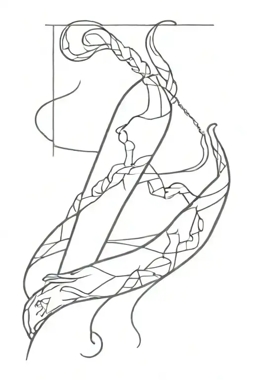 Battling with Self harm symbolized tattoo design idea