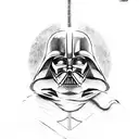 star wars darth vader, darth revan, luke skywalker, obiwan kenobi, anakin skywalker, darth maul, xwing star destroyer tattoo design idea