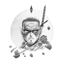 roronoa zoro nothing happaned tattoo design idea
