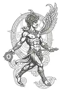 mercury god Hermes tattoo design idea