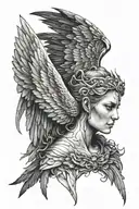 dark angel tattoo design idea